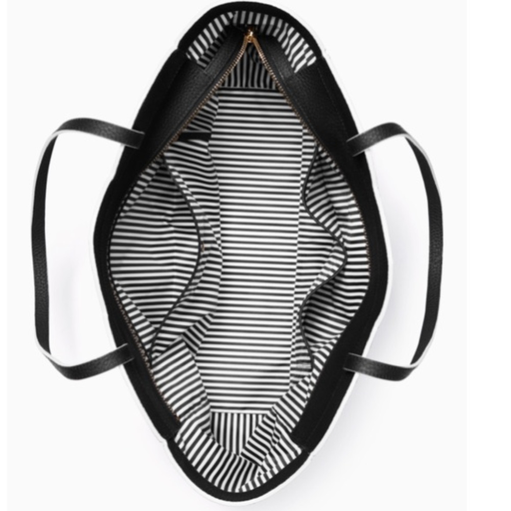 Kate spade leewood rain place black tote scalloped - Picture 7 of 8